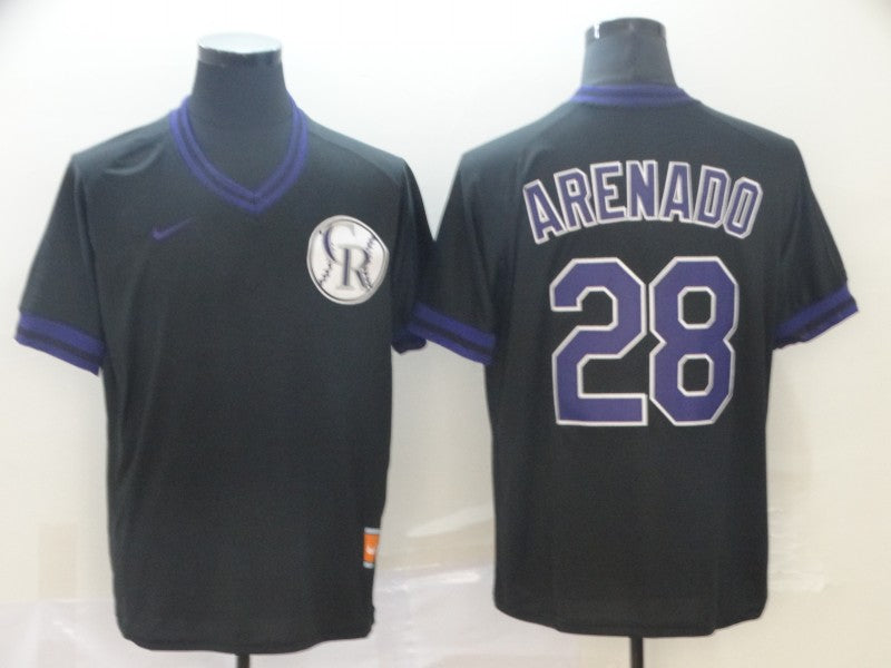 Men's Colorado Rockies Nolan Arenado #28 Black Jersey